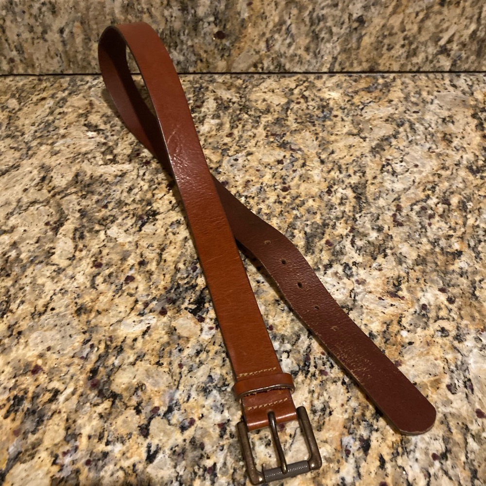 Banana Republic Cognac Brown Tumbled Leather Belt - Picture 5 of 9
